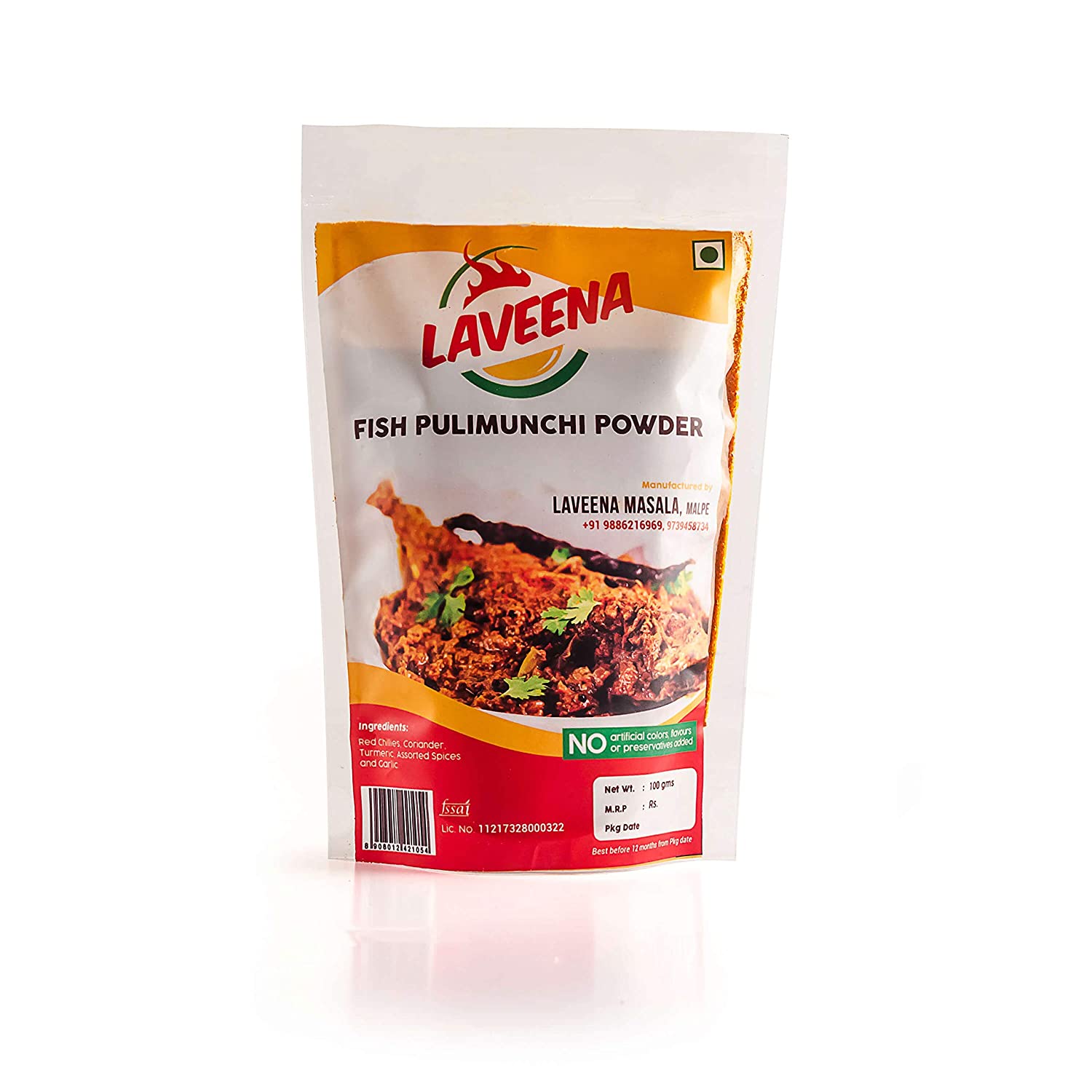 Laveena Masala Fish Pulimunchi Powder (100g )